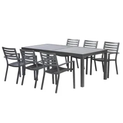 Brico Central Park Tuinstoel Vina Aluminium Antraciet- Tuinstoelen