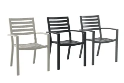 Brico Central Park Tuinstoel Vina Aluminium Antraciet- Tuinstoelen