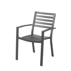 Brico Central Park Tuinstoel Vina Aluminium Antraciet- Tuinstoelen