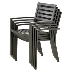 Brico Central Park Tuinstoel Vina Aluminium Antraciet- Tuinstoelen