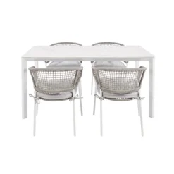 Brico Central Park Tuintafel Ciotat Aluminium/Glas 160X90Cm- Tuintafels