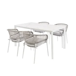 Brico Central Park Tuintafel Ciotat Aluminium/Glas 160X90Cm- Tuintafels