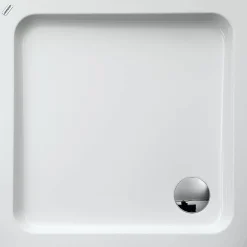 Douchebakken & Accessoires|Brico Ceravid Bathline Classic Receveur De Douche En Acrylique 80X80X6 Cm