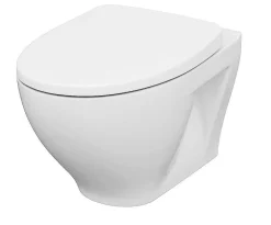 Wandclosetten|Brico Cersanit Hangtoilet Moduo Wit | Soft-Close & Quick Release Toiletzitting | Randloos Toiletpot