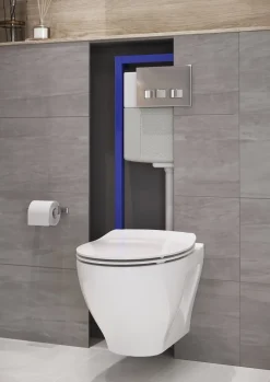 Wandclosetten|Brico Cersanit Hangtoilet Moduo Wit | Soft-Close & Quick Release Toiletzitting | Randloos Toiletpot