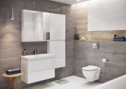 Wandclosetten|Brico Cersanit Hangtoilet Moduo Wit | Soft-Close & Quick Release Toiletzitting | Randloos Toiletpot