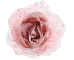Kerstballen|Brico Clip Roos Roze 14Cm