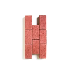 Brico Cobo Garden Betonstraatsteen Rood Facetrand 22X11X5Cm- Stenen En Klinkers