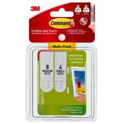 Brico Command™ Bevestigingsstrips Klein + Middel 12 Stuks- Ophangsystemen