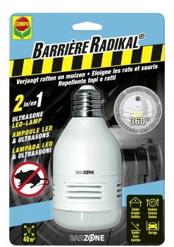 Brico Compo Barriere Radikal Ultrasone Led Lamp 2In1 1 Stuk- Ongediertebestrijding