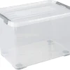 Manden & Boxen|Brico Curver Opbergbox Handy+ Met Wielen 65L Transparant