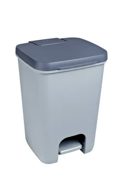 Vuilnisbakken|Brico Curver Pedaalemmer Essentials Lichtgrijs Antraciet 40L