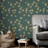 Brico Decomode Vliesbehang Bloemen Jade- Vliesbehang