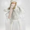 Kerstdecoratie|Brico Decoris Fee Knuffel Wit/Roze 40Cm