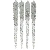Kerstballen|Brico Decoris Ijspegel Zilvere Glitter 4St