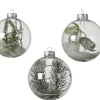 Kerstballen|Brico Decoris Kerstbal Sneeuw Glas O8Cm Diversen