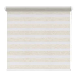 Brico Decosol 4328 Roljaloezie Lichtdoorlatend Wit Linnen 150X210Cm- Duo Rolgordijn