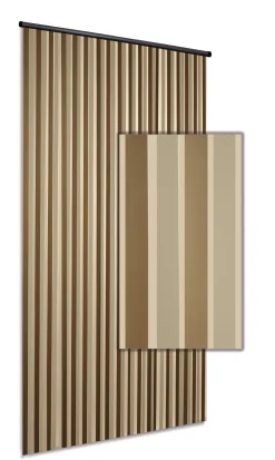 Brico Degor Deurgordijn Linten Goud/Beige 90X220Cm- Vliegendeuren