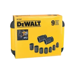 Gereedschapsets|Brico Dewalt Slagmoersleutel Doppenset Dt7507-Qz 1/2" 9-Delig