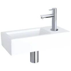 Toiletfonteinen|Brico Differnz Fontein Ravo Keramiek Wit 38,5Cm