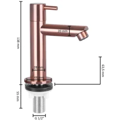 Fonteinkranen|Brico Differnz Fonteinkraan Mix&Match Recht Rood Koper