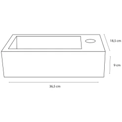 Toiletfonteinen|Brico Differnz Fonteinset Jukon Beton Grijs 38,5Cm