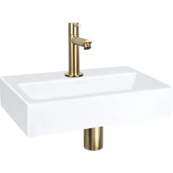 Toiletfonteinen|Brico Differnz Fonteinset Mix&Match Flat Keramiek Recht Mat Goud