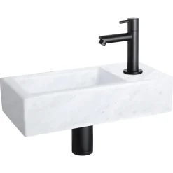 Toiletfonteinen|Brico Differnz Fonteinset Mix&Match Marmer Recht Mat Zwart