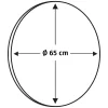Spiegels|Brico Differnz Spiegel Rond O65Cm Zwart Kader