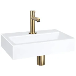 Toiletfonteinen|Brico Differnz Toiletfontein Flat Small Keramiek Wit 38X24X7Cm
