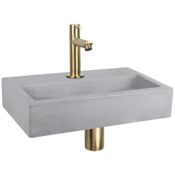 Toiletfonteinen|Brico Differnz Toiletfontein Flat Beton Lichtgrijs 38X24X8Cm