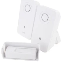 Brico Dio Design Draadloze Deurbel Kit + 2 Ontvangers 200M Wit- Deurbellen