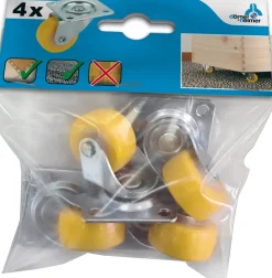 Brico Dorner Helmer Zwenkwiel Polypropyleen Geel 26Cm- Wielen