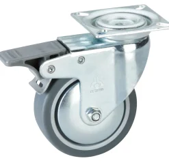 Brico Dorner+Helmer Zwenkwiel Met Rem Tpe O100Mm- Wielen