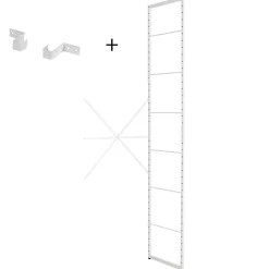 Haken & Houders|Brico Duraline Aanbouwset Storage Wit 3Pp