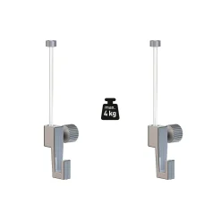 Haken & Houders|Brico Duraline Perlonkoord+Haak Phs S/2 4Kg Click+Top+Up Rail