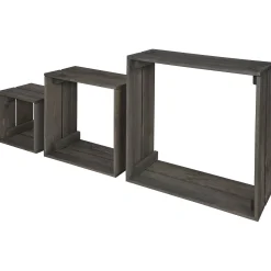 Muurdecoratie|Brico Duraline 3Tc Triple Cube Plltgrenen Dgreywshfsc40X40X15Cm
