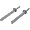 Brico Duraline Wandplankdrager Pin Mat Zilver 1,2X12,5Cm - 2 Stuks- Plankendragers