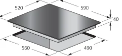 Kookplaten|Brico Electrum Inductiekookplaat Pa6041Itc Zwart 60Cm
