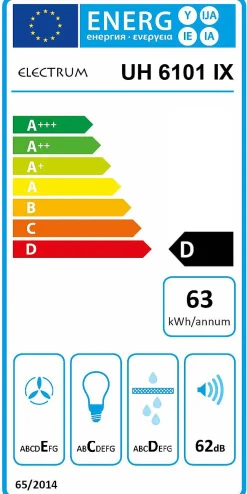 Dampkappen|Brico Electrum Onderbouw Afzuigkap Uh 6101 Ix Rvs 60Cm