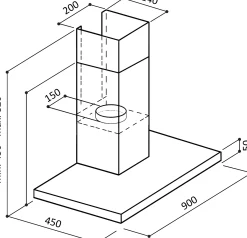 Dampkappen|Brico Electrum Schouwafzuigkap Tsh 92120C Ix 90Cm Rvs