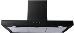 Dampkappen|Brico Electrum Schouwafzuigkap Tsh 92120C Bl 90Cm Mat Zwart