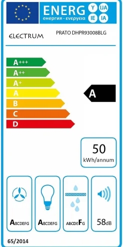 Dampkappen|Brico Electrum Verticale Wandafzuigkap 90Cm Dhpr93008Blg Zwart