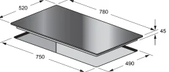 Kookplaten|Brico Electrum Vitro Kookplaat 78Cm Pa7842Vtc Zwart
