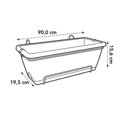 Brico Elho Balkonbak Barcelona 90Cm Terra- Plantenpotten En -Bakken
