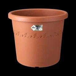 Brico Elho Bloempot Algarve Cilindro Rond Wielen O48Cm Terra- Plantenpotten En -Bakken