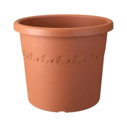Brico Elho Bloempot Algarve Cilindro Rond Wielen O40Cm Terra- Plantenpotten En -Bakken