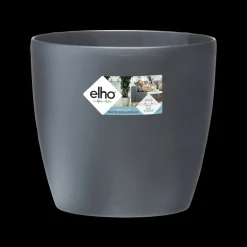 Brico Elho Bloempot Brussels Rond Wielen O35Cm Antraciet- Plantenpotten En -Bakken