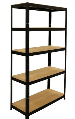 Opbergrekken|Brico Erro Stellingkast Met 5 Planken - Zwart - 90Cm