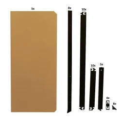 Opbergrekken|Brico Erro Stellingkast Met 5 Planken - Zwart - 90Cm